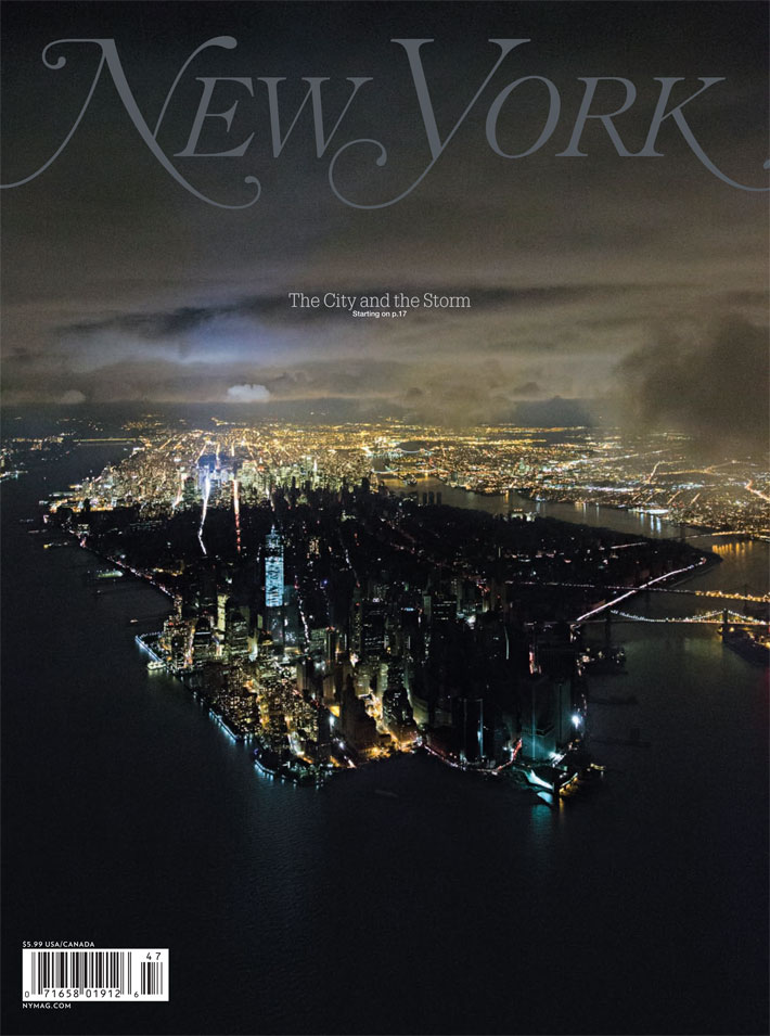 New York    Magazine    cover shot from Hurricane Sandy 