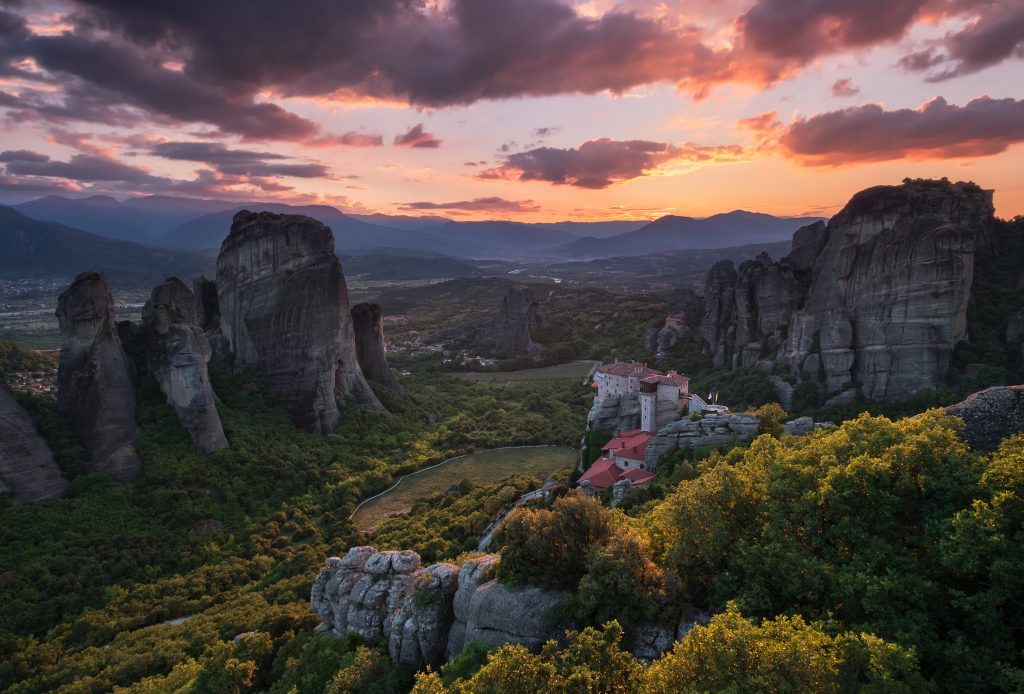 Photograph by Elia Locardi of the valley in Meteora, Greece. Shot in raw on a Fuji XT-2 and edited on location with an iPad Pro with Lightroom for iOS.