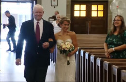 Bride Walks the Aisle with Bearer of Father’s Heart