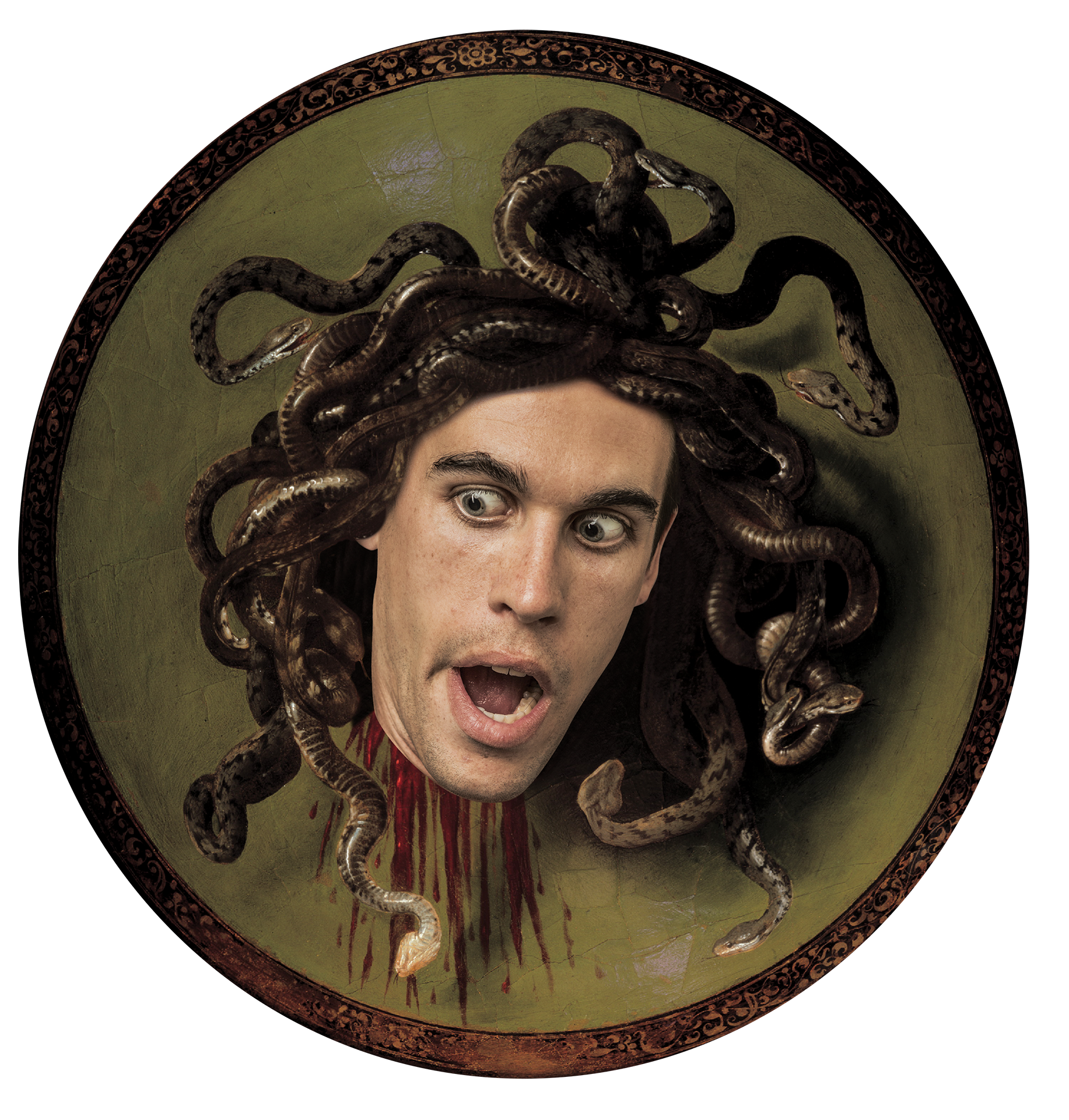 © David Johnson / Original painting: "Medusa" by Caravaggio.